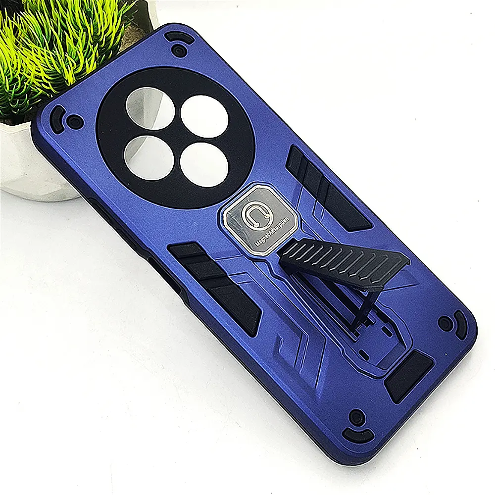 Xiaomi Redmi 14C|Poco C75 Armour With Stand Back Case (Navy Blue)