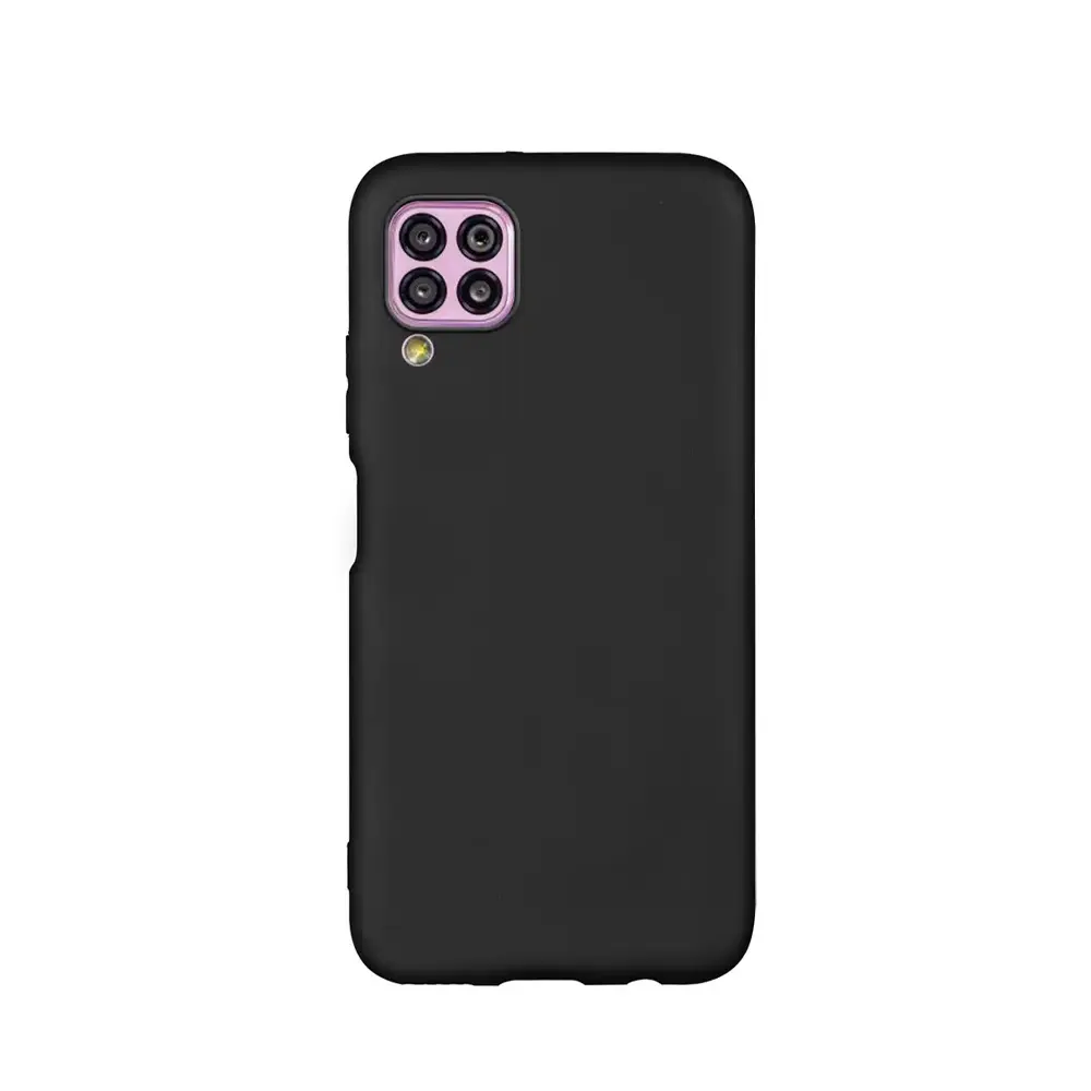 Huawei Nova 7i Matte Soft Silicone Paper Back Case (Black)