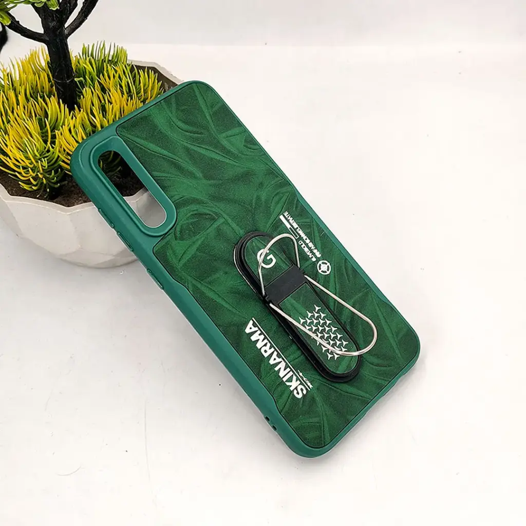 Samsung A30S|A50 SKINARMA Premium Leather Texture With Stand Back Case (Green)