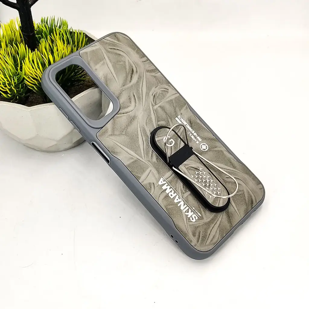 Samsung A05S SKINARMA Premium Leather Texture With Stand Back Case (Gray)