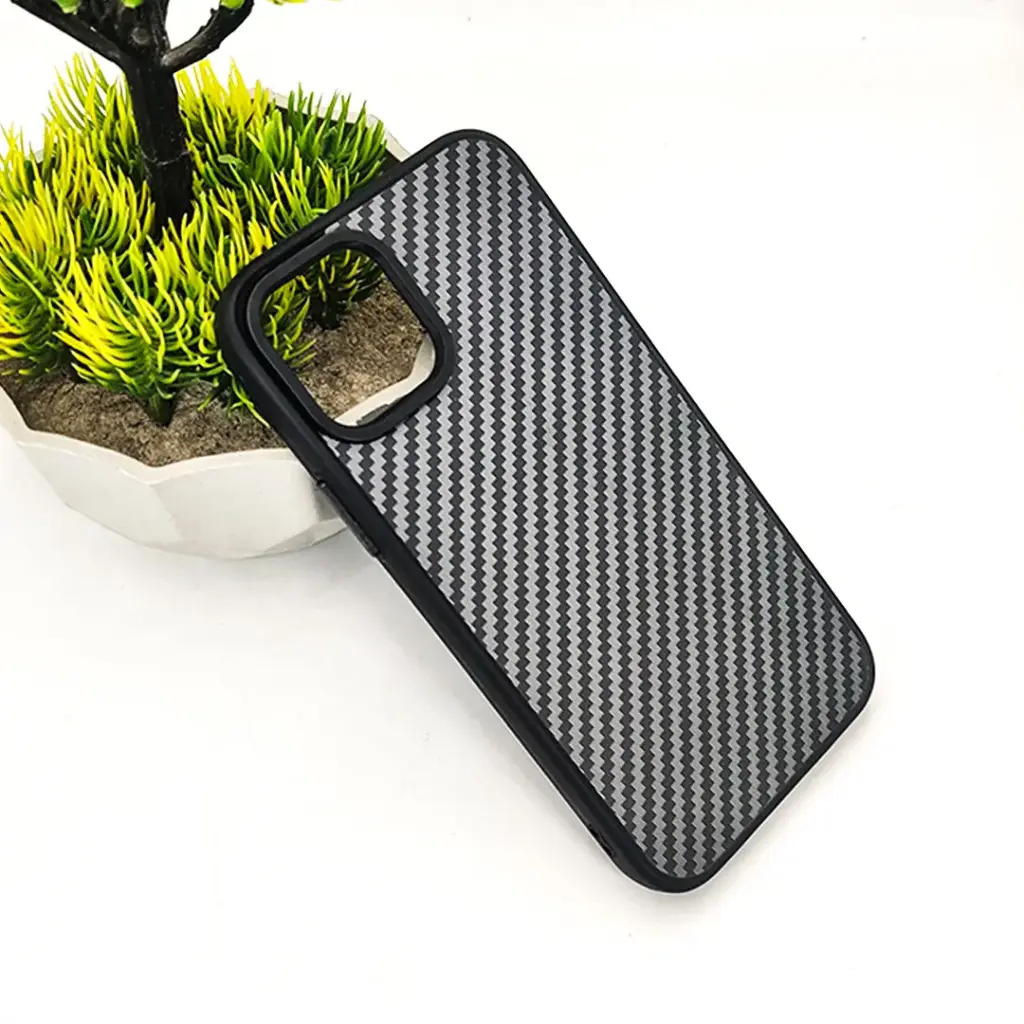 [PO58BIP12-3-2] iPhone 12 Pro|12 3D PITTAKA Fiber Fusion Stripe Edition Back Case (Black)