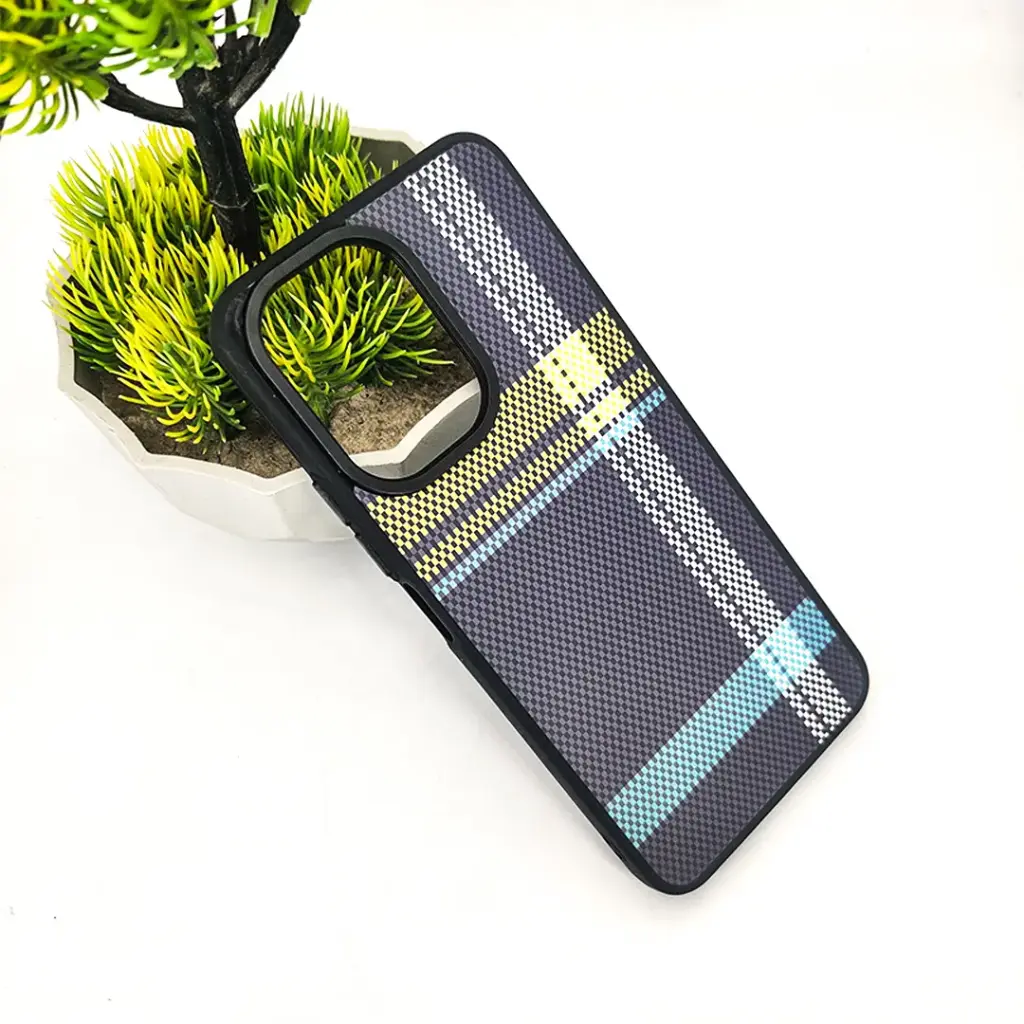 Vivo Y18 4G|Y03 4G 3D PITTAKA Fiber Fusion Stripe Edition Back Case (Black)