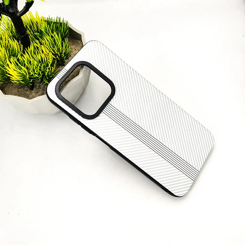 Infinix Hot 50i|Smart 9|Smart 9 3D PITTAKA Fiber Fusion Stripe Edition Back Case (Black)