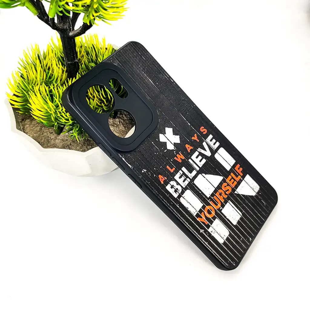 Oppo Reno 13F Lining 3D Printed Soft Silicone Back Case (Black)