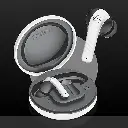 Audionic 695 Wireless Bluetooth Earbuds Quad Mic ENC (White)