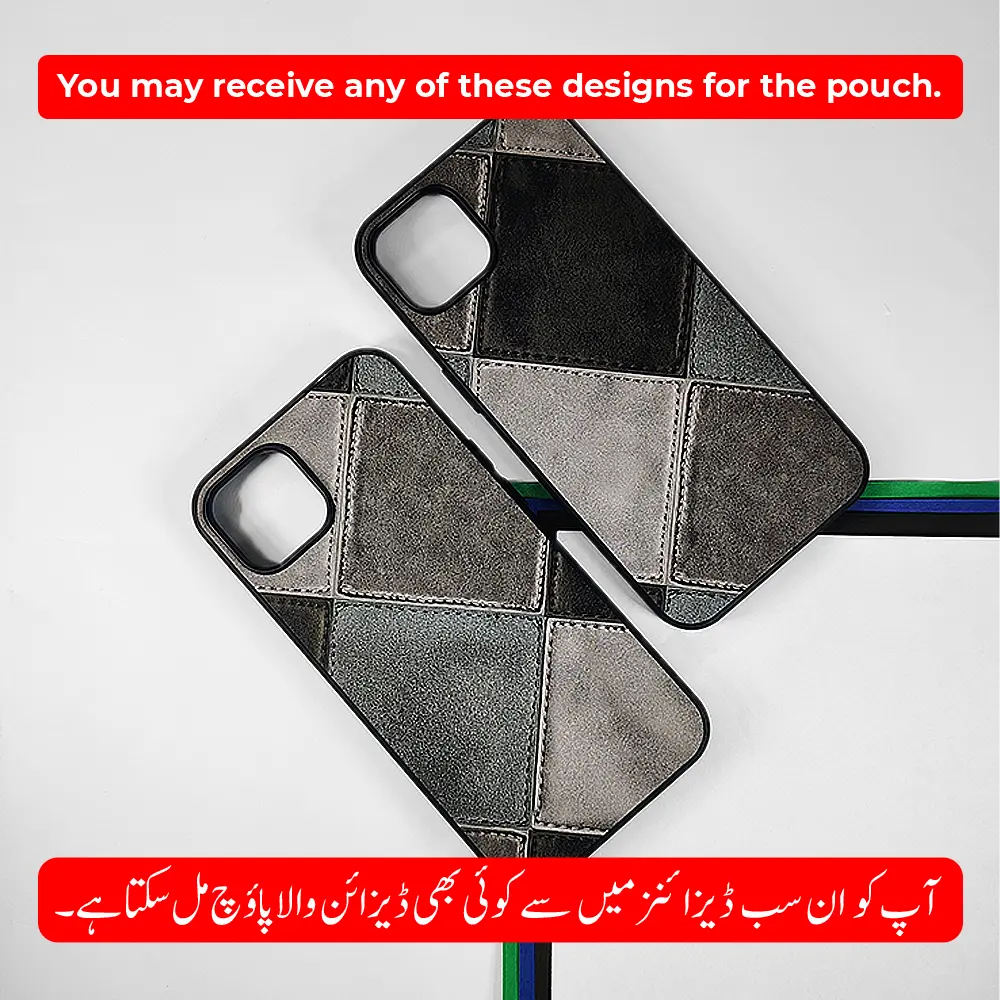 iPhone 13|14 Leather Texture Premium Back Case (Black)