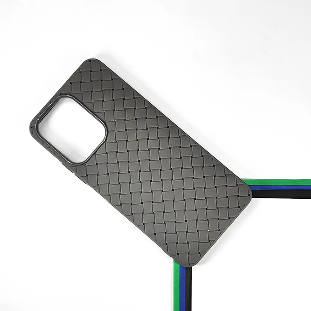 Xiaomi Redmi 13C|Poco C65 Woven With Leather Feel Soft Silicone Back Case (Natural Titanium)