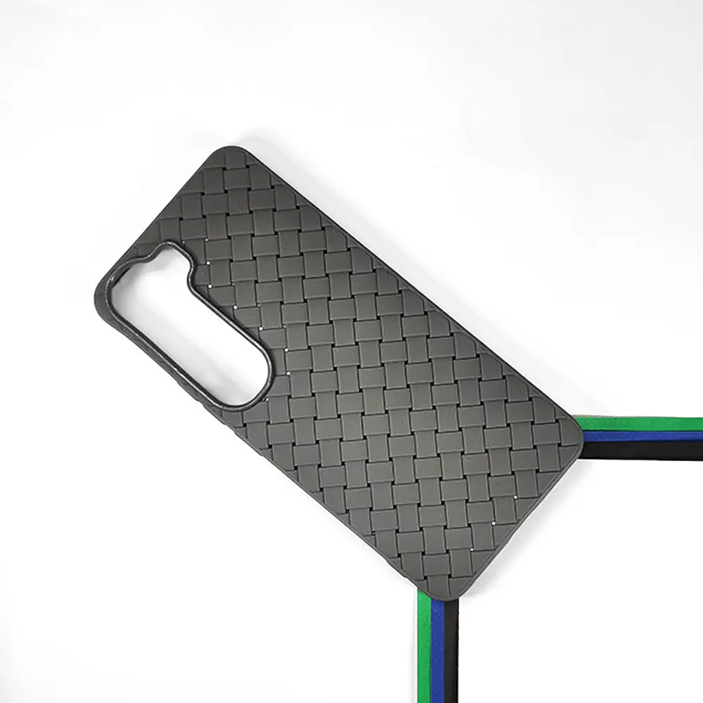 Vivo Y200 4G|V40 Lite|Y300 5G Woven With Leather Feel Soft Silicone Back Case (Natural Titanium)