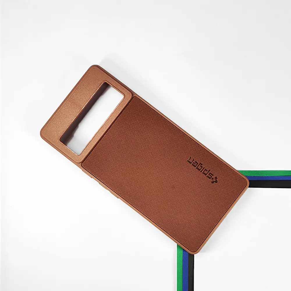 Google Pixel 6 Pro Spigen Hard Dotted Leather Back Case (Brown)