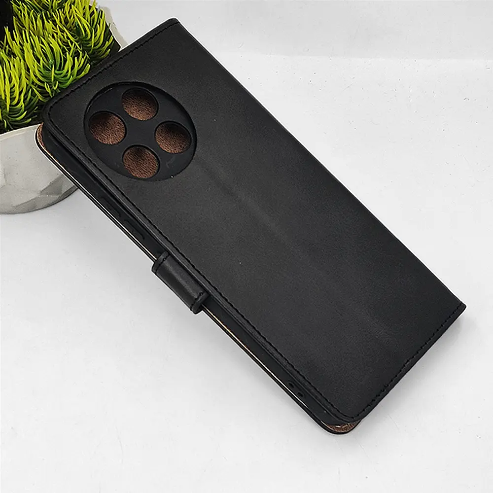 Tecno Spark 30 Pro NMT Premium Luxuary Leather Book Case (Black)