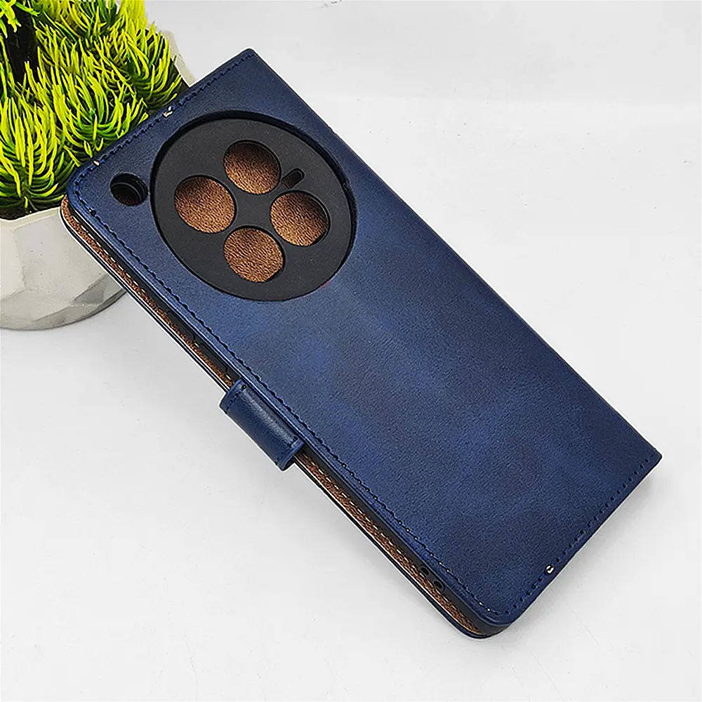 Infinix Zero 40 NMT Premium Luxuary Leather Book Case (Navy Blue)