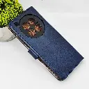 Infinix Zero 40 NMT Premium Luxuary Leather Book Case (Navy Blue)