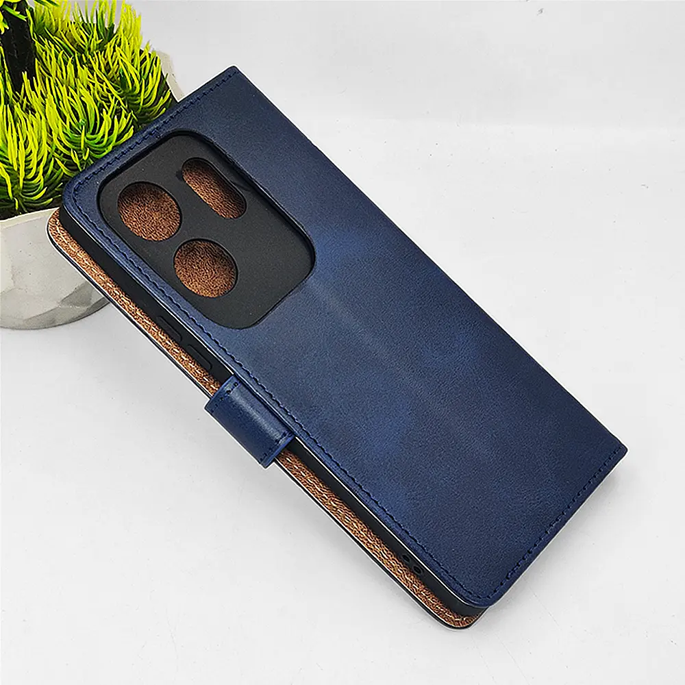 [PO42FBIZRO30-4-17] Infinix Zero 30 4G NMT Premium Luxuary Leather Book Case (Navy Blue)