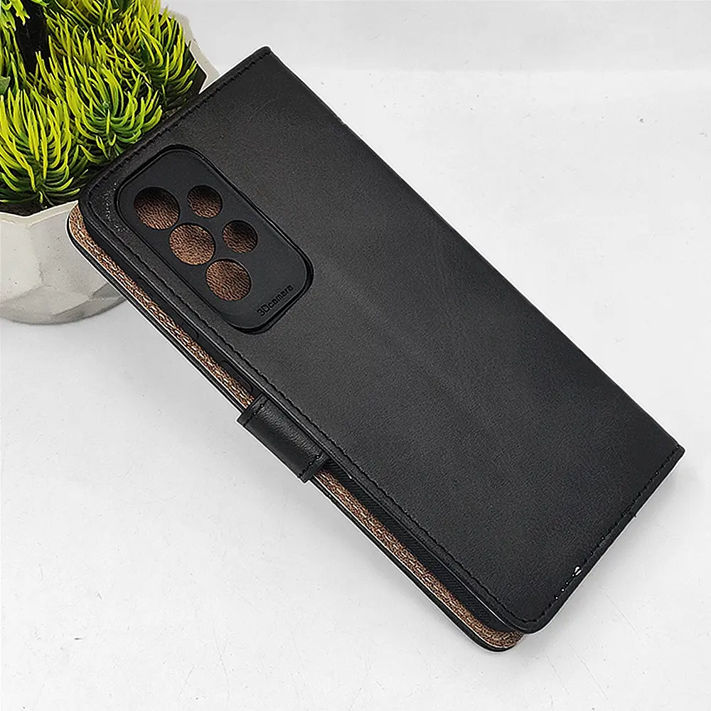 Samsung A33 5G NMT Premium Luxuary Leather Book Case (Black)