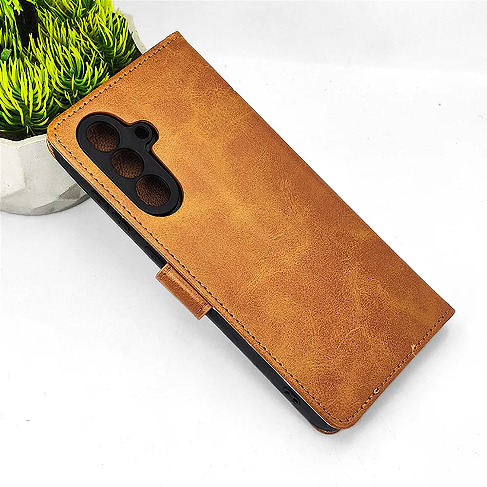 Samsung A36|A56 5G NMT Premium Luxuary Leather Book Case (Golden)