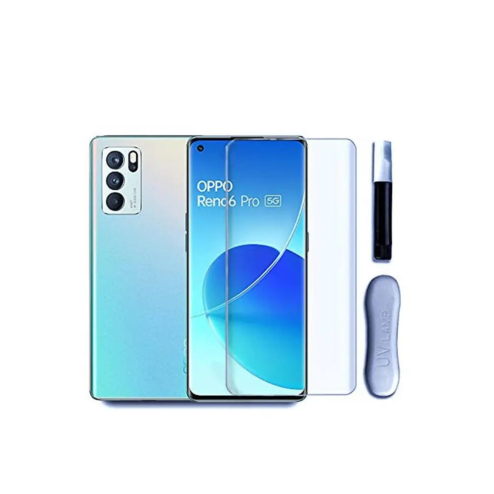 "VWK UV Glass Protector for Oneplus 8, Oppo Reno 5 Pro & Reno 6 Pro - Premium Safety" 