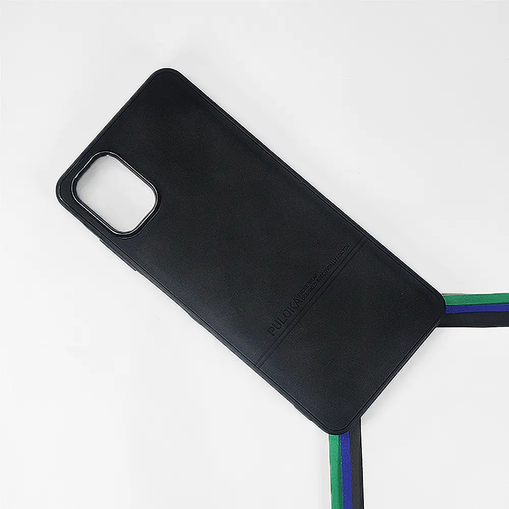 Samsung Galaxy A06 PULOKA Logo Luxuary Leather Back Case (Black)