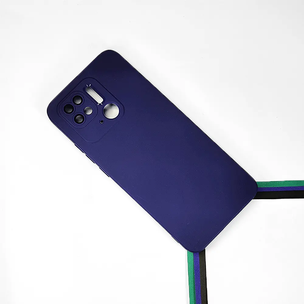 Xiaomi Redmi 10C|Poco C40 Soft Silicone With Camera Lens Back Case (Navy Blue)