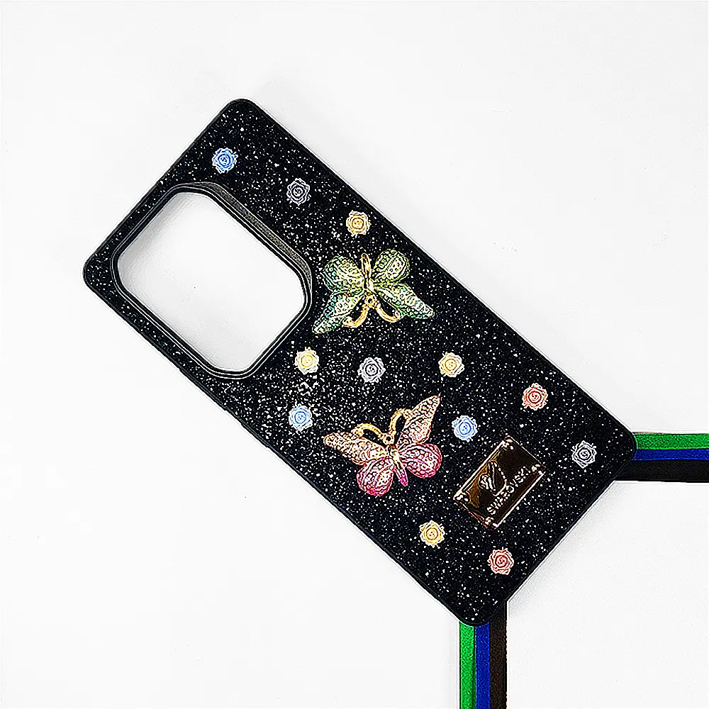 Infinix Note 50 4G Swarovski Glam Crystal Butterfly Back Case (Black)