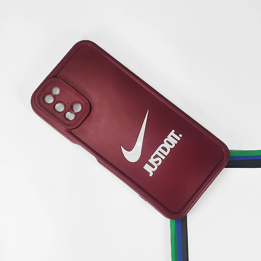 Oppo A52 Logo Soft Silicone Printed Back Case (Maroon)