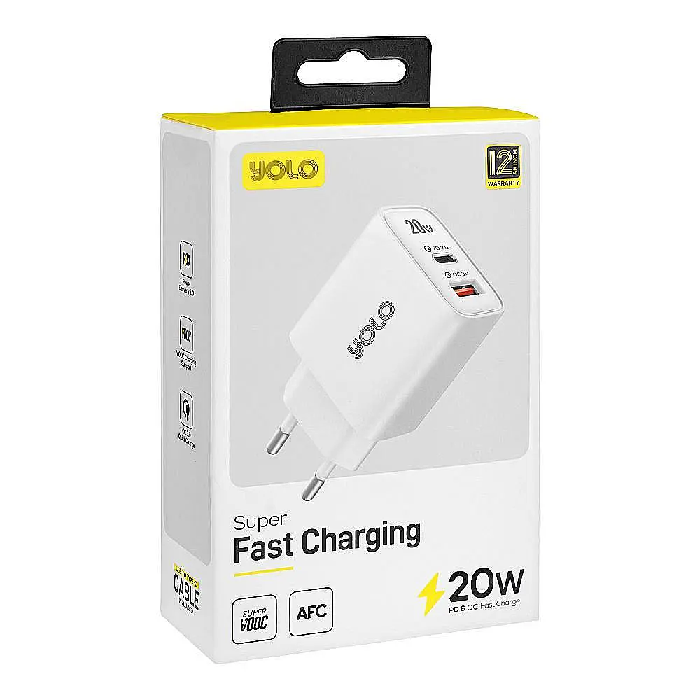 Yolo Y-201 USB + PD Port Adapter With Type C Cable