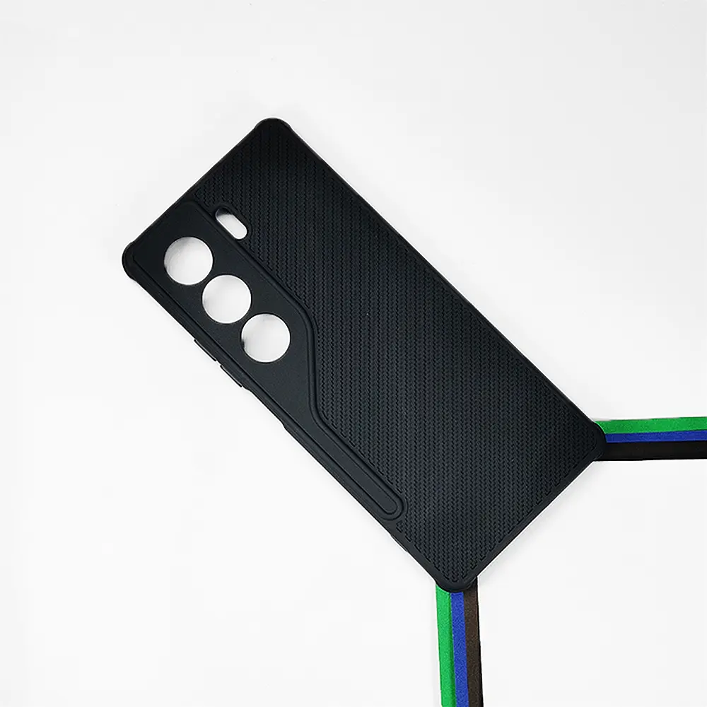 Tecno Camon 40 Pro Carbon Texture Lining Soft Silicone Back Case (Black)
