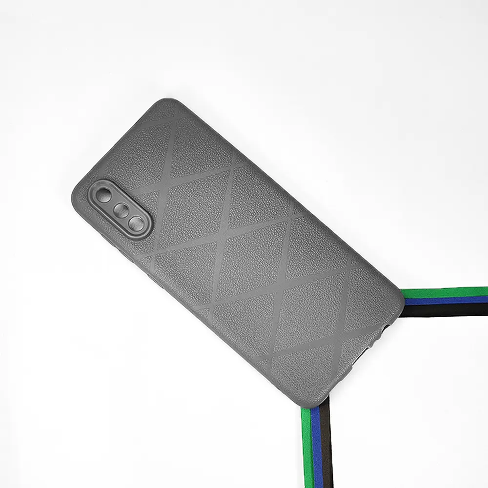 Samsung Galaxy A02|M02 PU Leather Texture Skin Surfer Soft Silicone Back Case (Gray)