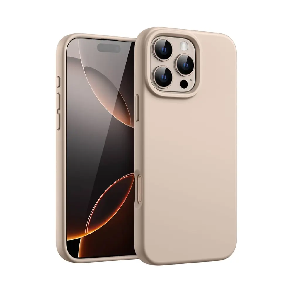 iPhone 14 Pro Original Official Soft Silky Case (Desert Titanium)