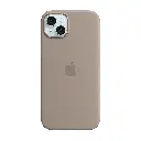 iPhone 15 Plus|iPhone 14 Plus Original Official Soft Silicone Back Case (Titanium)