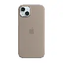 iPhone 15 Plus|iPhone 14 Plus Original Official Soft Silicone Back Case (Desert Titanium)