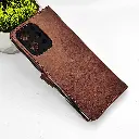Xiaomi Redmi 12 4G|5G|Note 12R NMT Premium Luxuary Leather Book Case (Dark Brown)