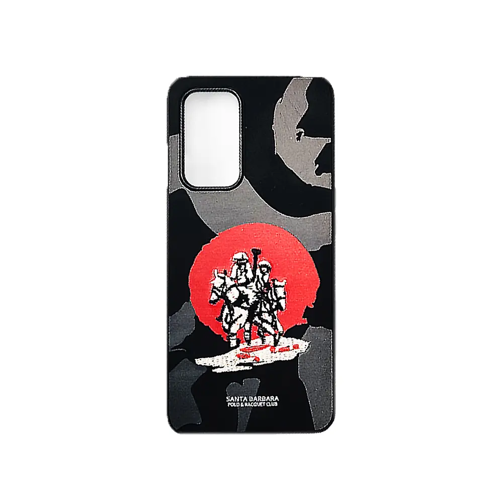 Samsung Galaxy A06 Velvet Embroidery Santa Barbara Polo Racquet Club Back Case (Black)