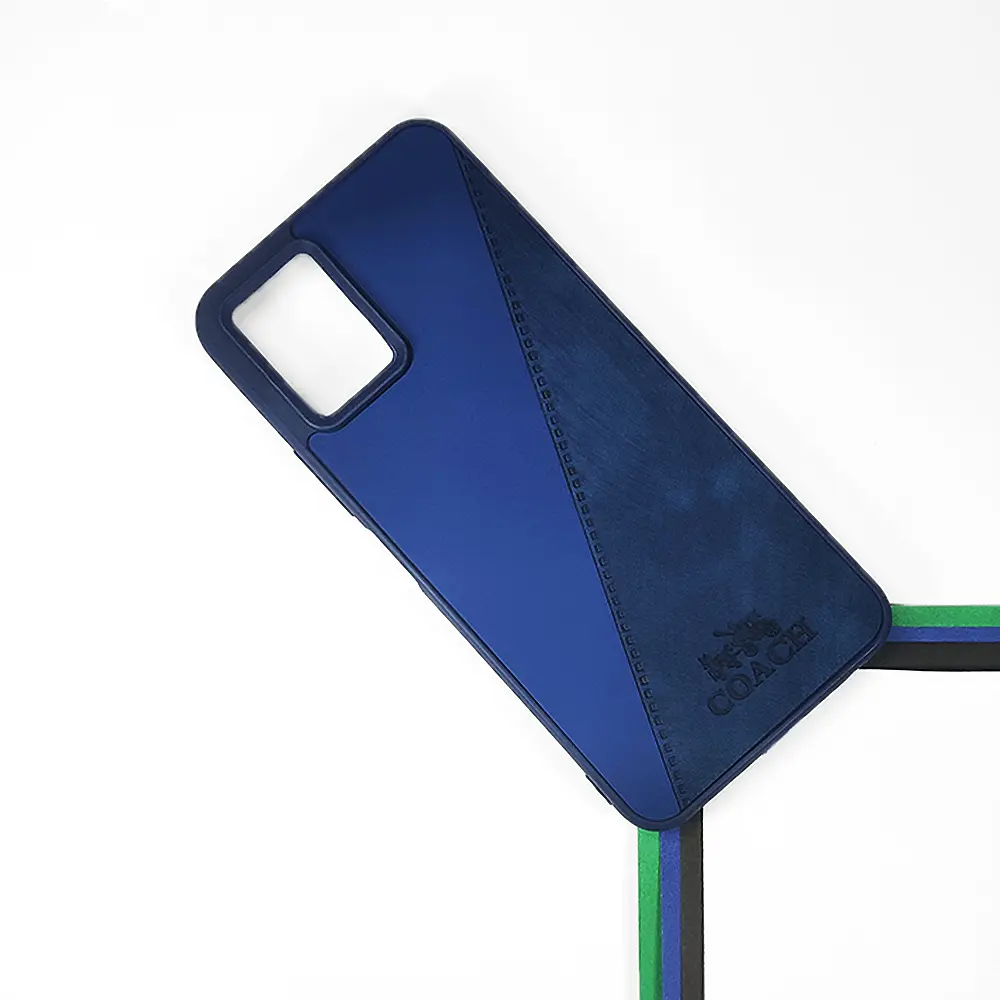 Vivo Y33S|Y33T|Y21|Y21S|Y21T Coach Leather Back Case (Blue)