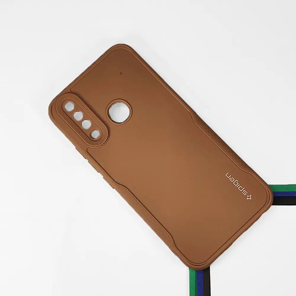 [PO14BVIY17-71-13] Vivo Y17|Y15|Y12|Y11 Spigen Soft Silicone Back Case (Brown)