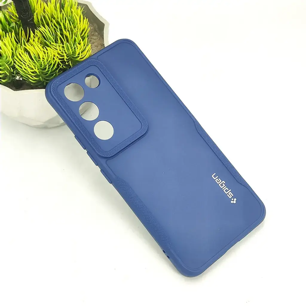 Vivo Y100 4G Spigen Soft Silicone Back Case (Navy Blue)