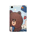 Samsung Galaxy Tab A9 8.7"|X110|X115 Official Cartoon Book Case (Cute Bear)