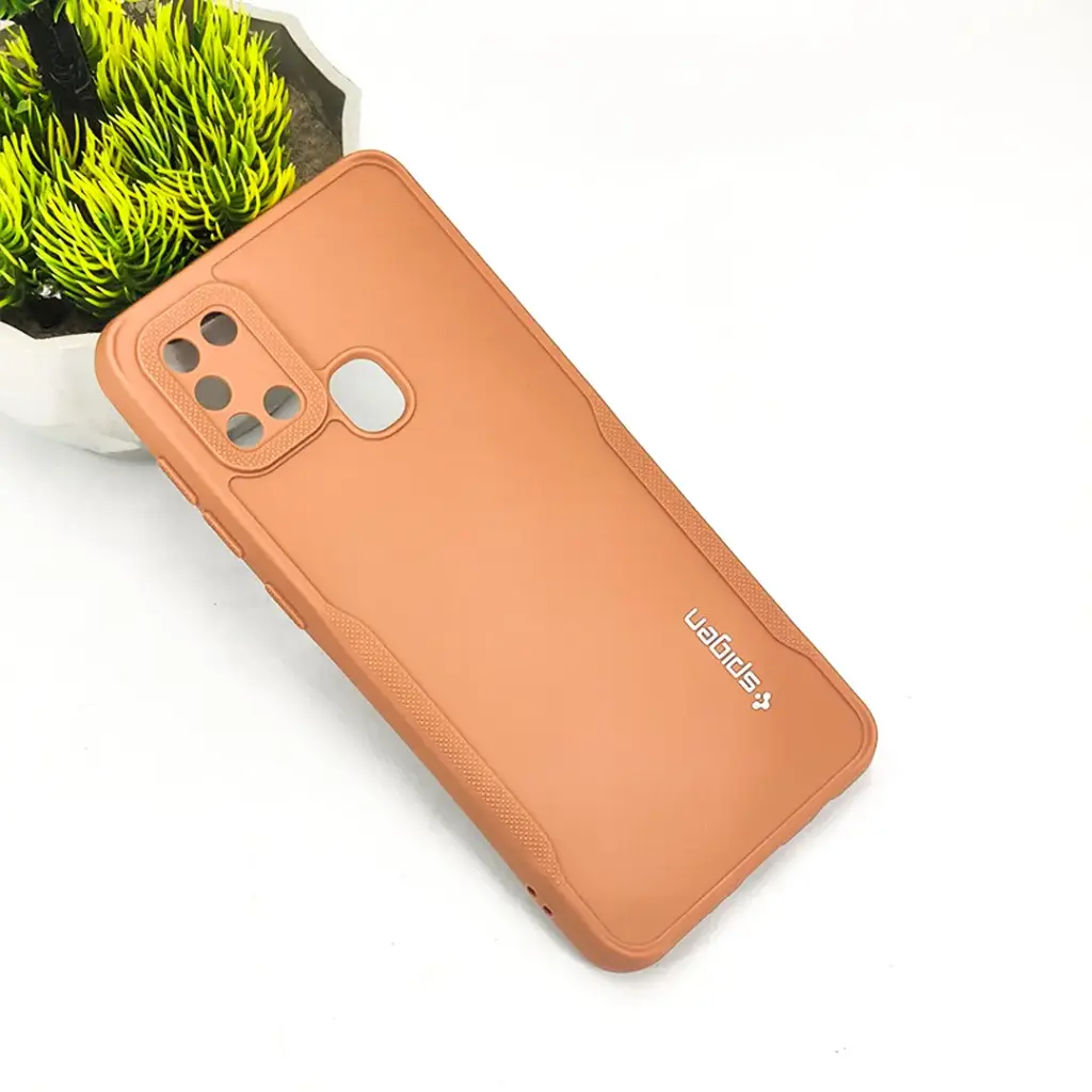 Samsung A21S Spigen Soft Silicone Back Case (Brown)