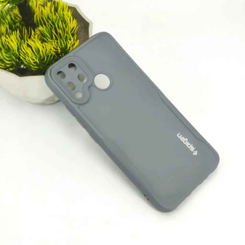 Oppo Realme C12|C15|C25s|C25 Soft Silicone Back Case (Gray)