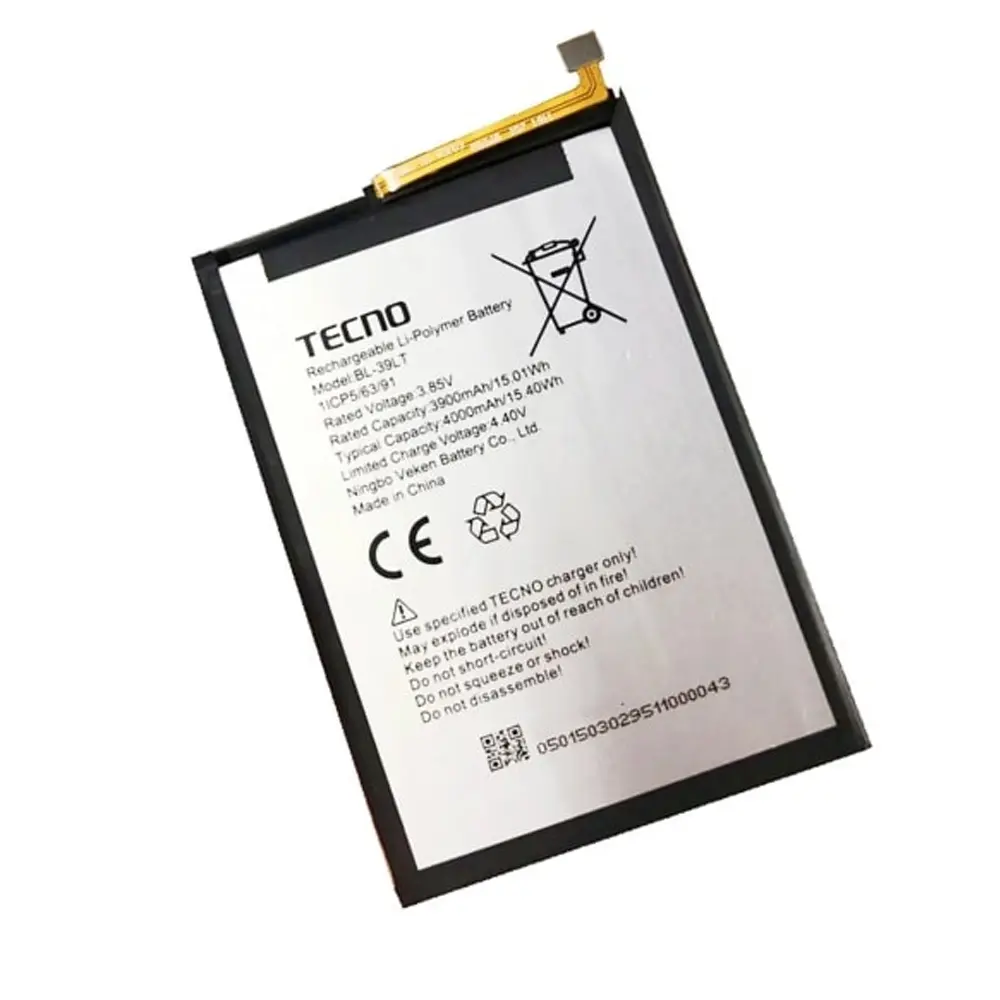 [BT 39LTZNF] Tecno BL-39LT 4000 full MAH Battery (ZNF Crown) Spark 4 /Camon 12 Air