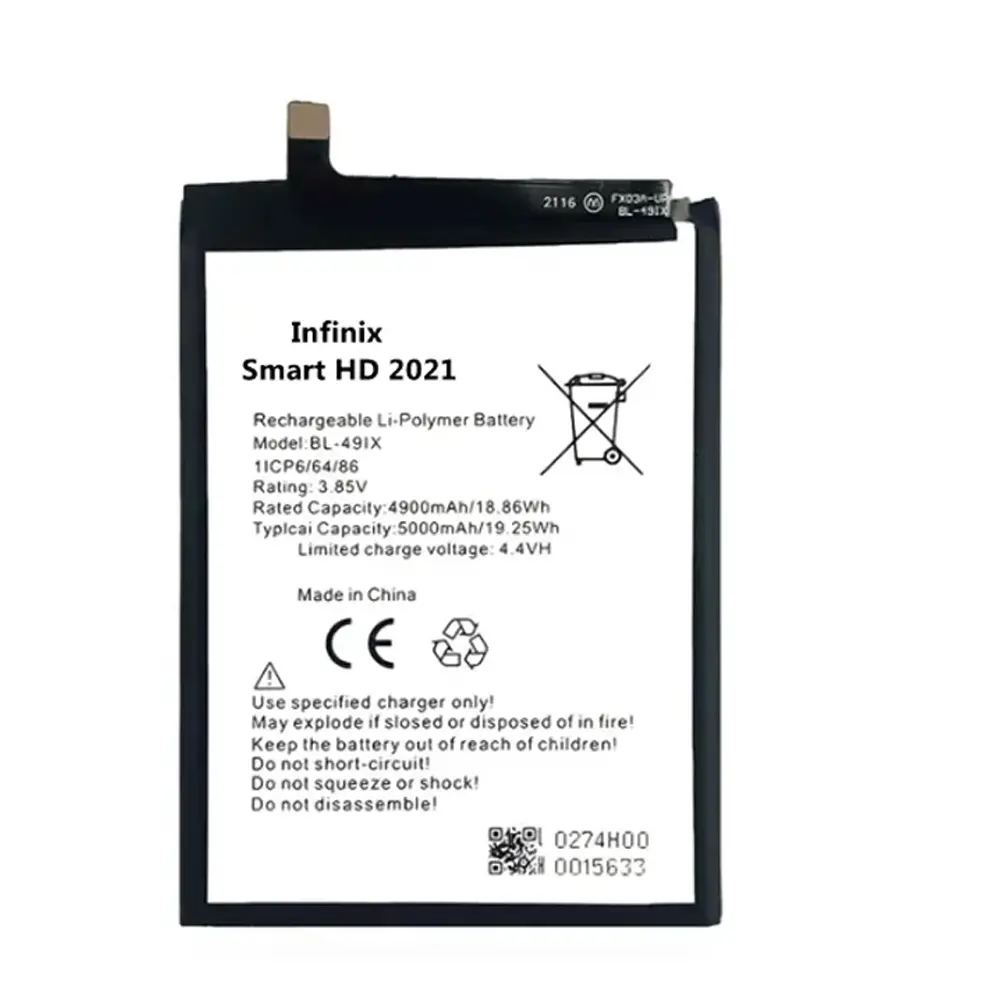 Infinix 49GX 5000 Full MAH Battery (ZNF Crown) For Note 7/ Hot 10s