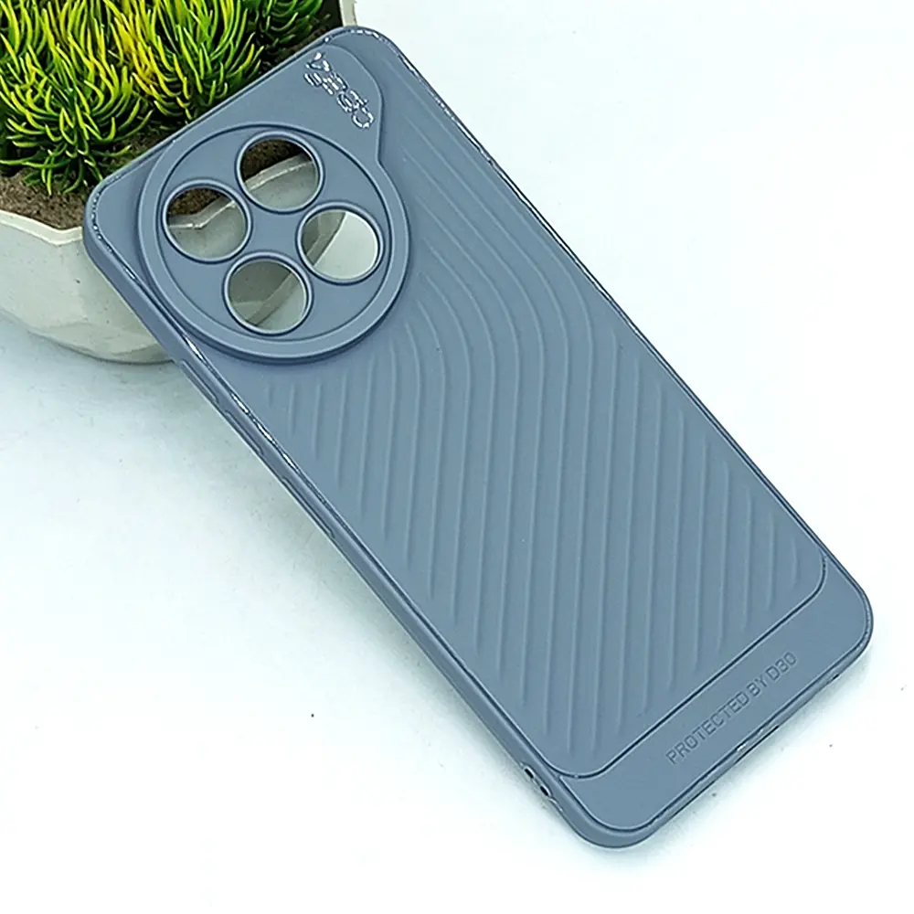 Tecno Spark 30 Pro GEAR 4 Luxuary Carbon Texture Soft Silicone Back Case (Gray)