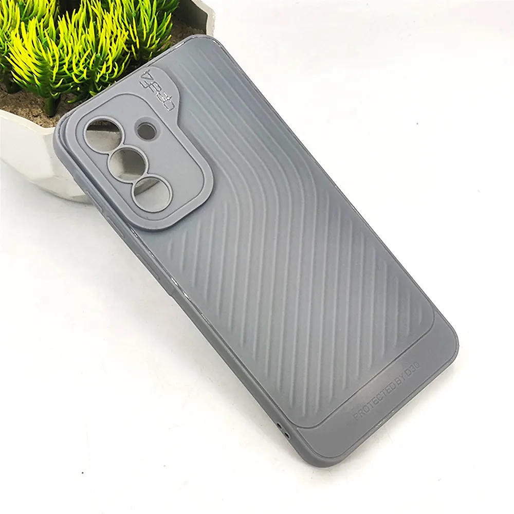 Samsung Galaxy A36|A56 5G GEAR 4 Luxuary Carbon Texture Soft Silicone Back Case (Gray)