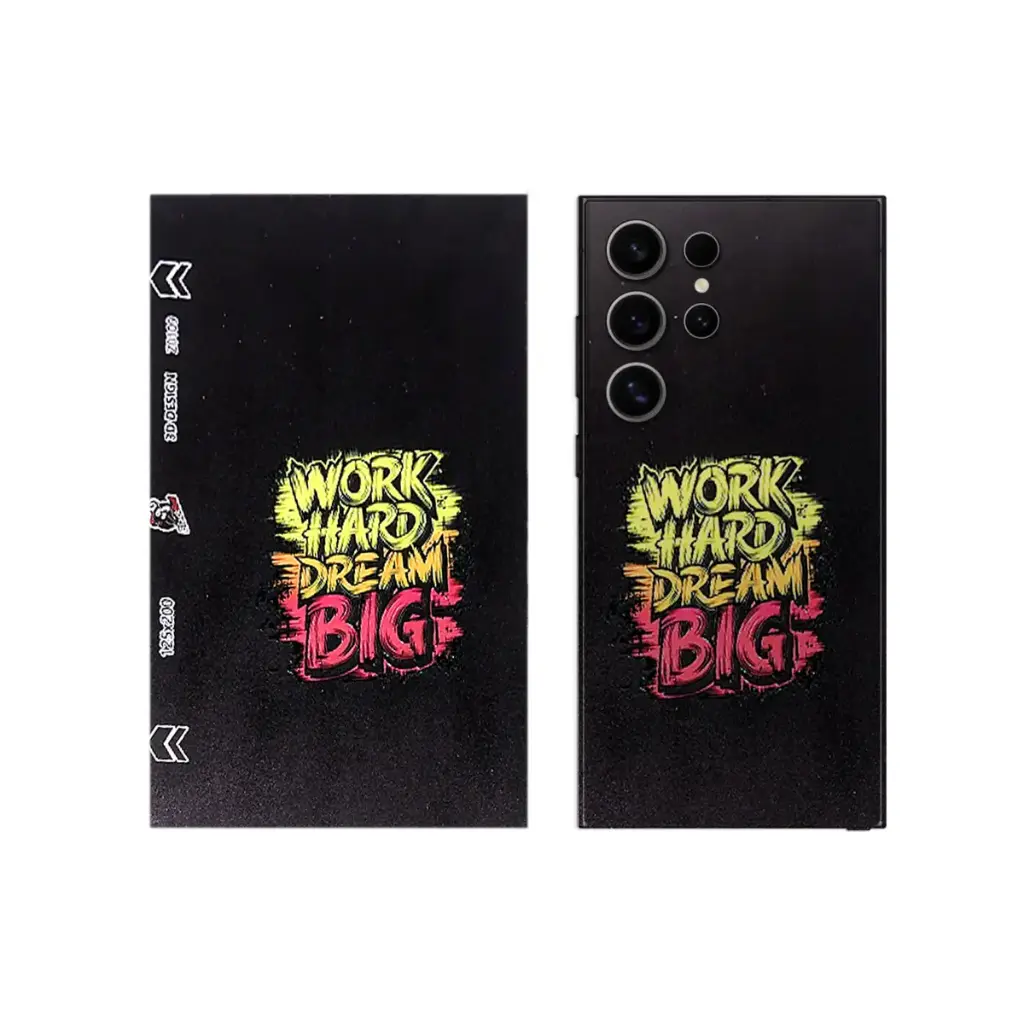 3D Printed Mobile Back Customize Skin (Work Hard Dream Big)