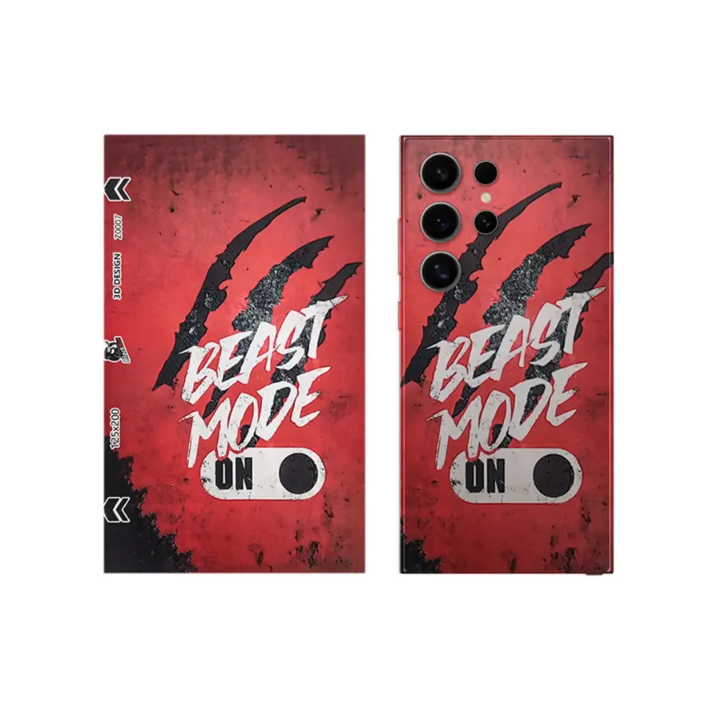 3D Printed Mobile Back Customize Skin (Beast Mode)