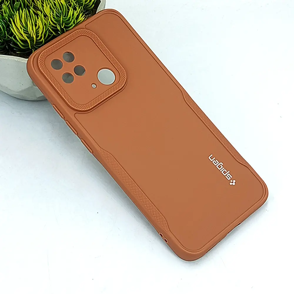Xiaomi Redmi 10C|Poco C40 Spigen Soft Silicone Back Case (Brown)