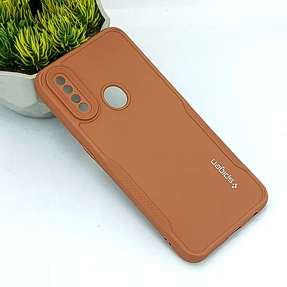 [PO14BOA31-71-13] Oppo A31 4G|A8 Spigen Soft Silicone Back Case (Brown)