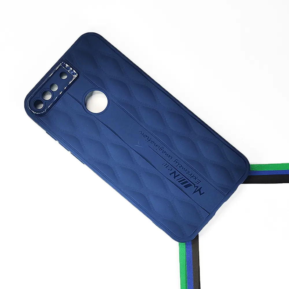 Huawei Y7 Prime 2018 & Honor 7C New Soft Silicone Back Case (Navy Blue)