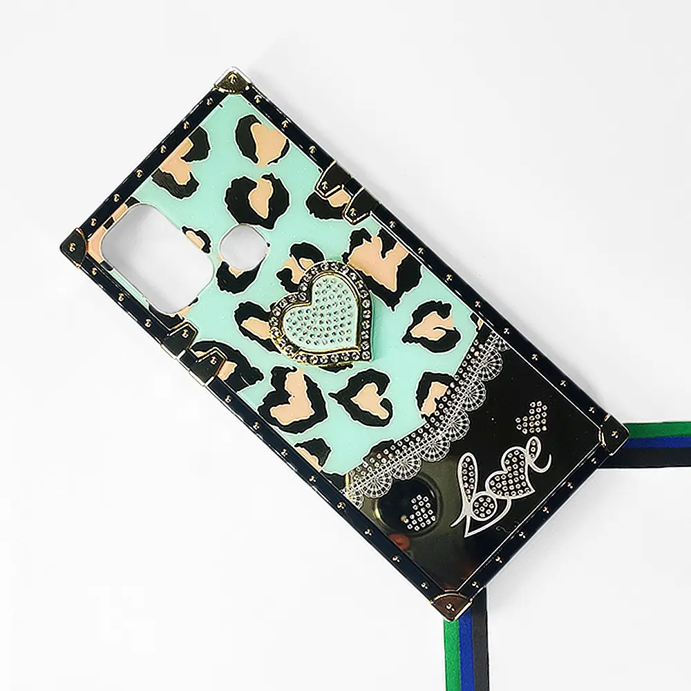 Infinix Hot 11 Play|Hot 10 Play|Hot 9 Play Ladies Luxury LV Case With Back Ring (Sea Green)