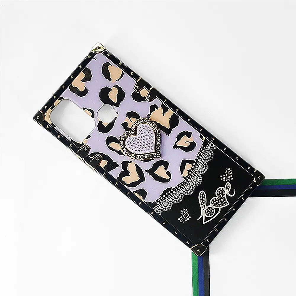 Infinix Hot 11 Play|Hot 10 Play|Hot 9 Play Ladies Luxury LV Case With Back Ring (Light Purple)