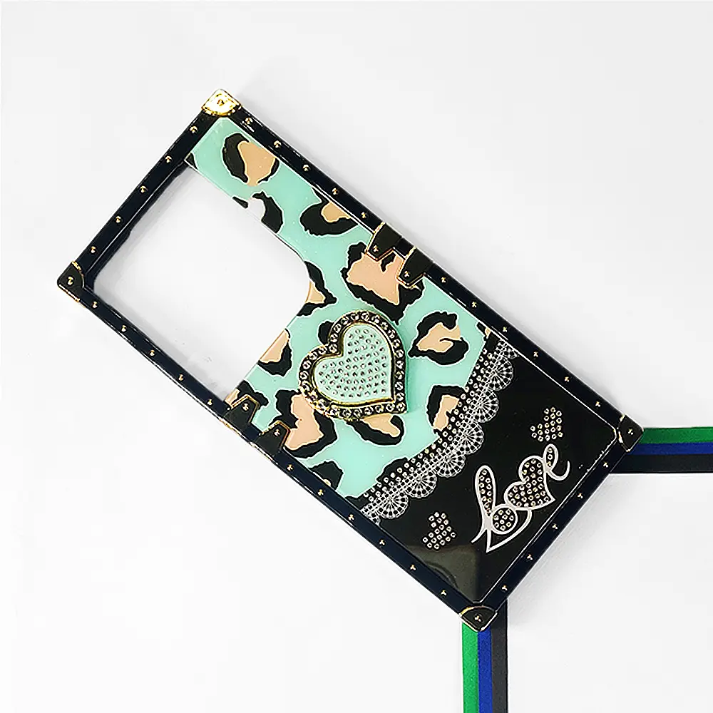 [PO60BIHOT40PR-5-14] Infinix Hot 40 Pro|Hot 40|Tecno Spark 20 Pro Ladies Luxury LV Case With Back Ring (Sea Green)